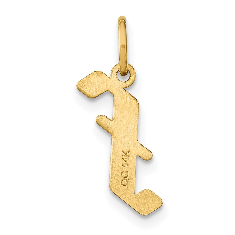 14K Gelbgold 14ky Buchstabe F Initiale Anhänger