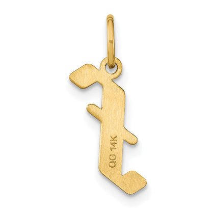 14K Gelbgold 14ky Buchstabe F Initiale Anhänger