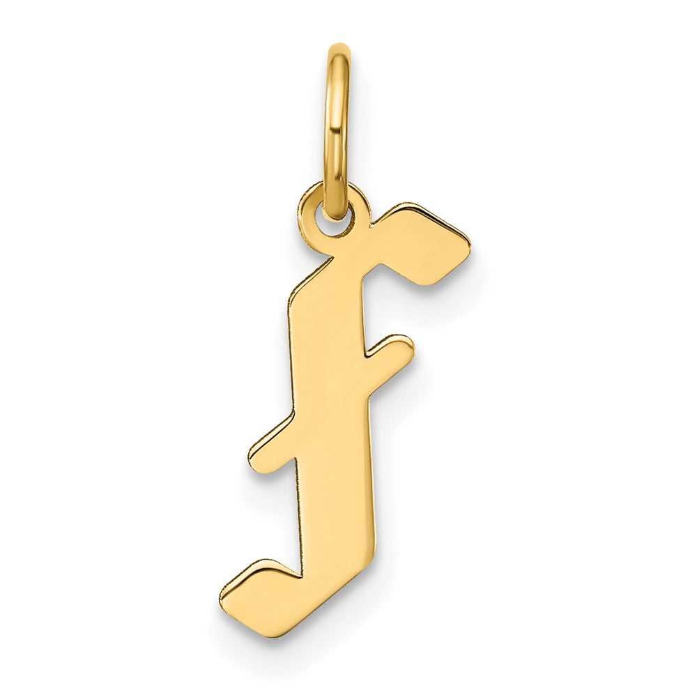14K Gelbgold 14ky Buchstabe F Initiale Anhänger