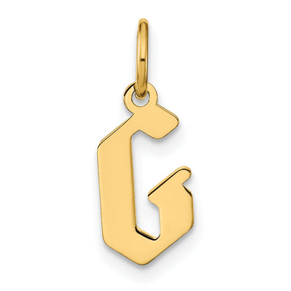 14K Gelbgold 14ky Buchstabe G Initiale Anhänger