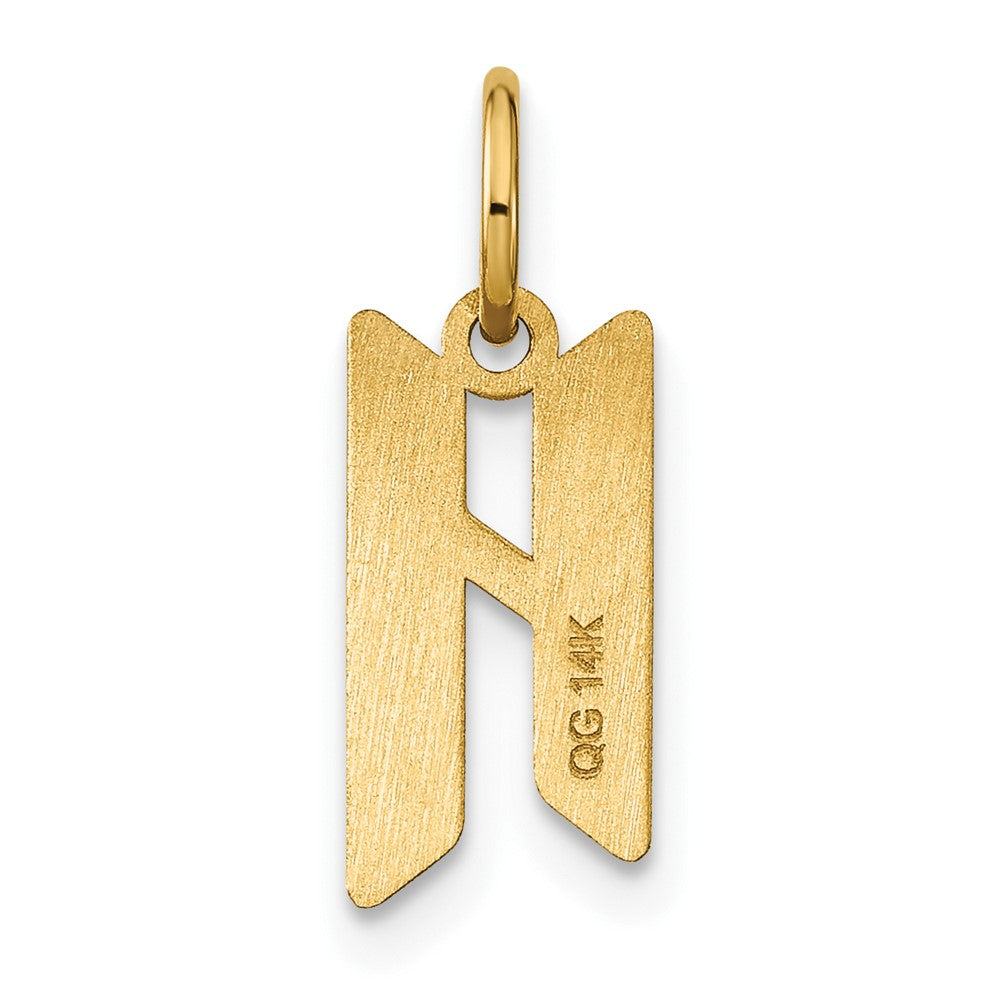14K Gelbgold 14ky Buchstabe H Initiale Anhänger