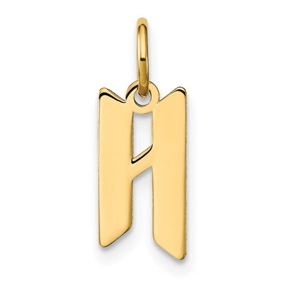 14K Gelbgold 14ky Buchstabe H Initiale Anhänger