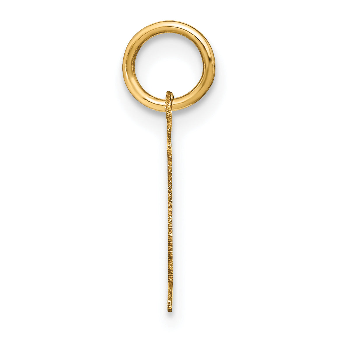14K Gelbgold 14ky Buchstabe I Initiale Anhänger