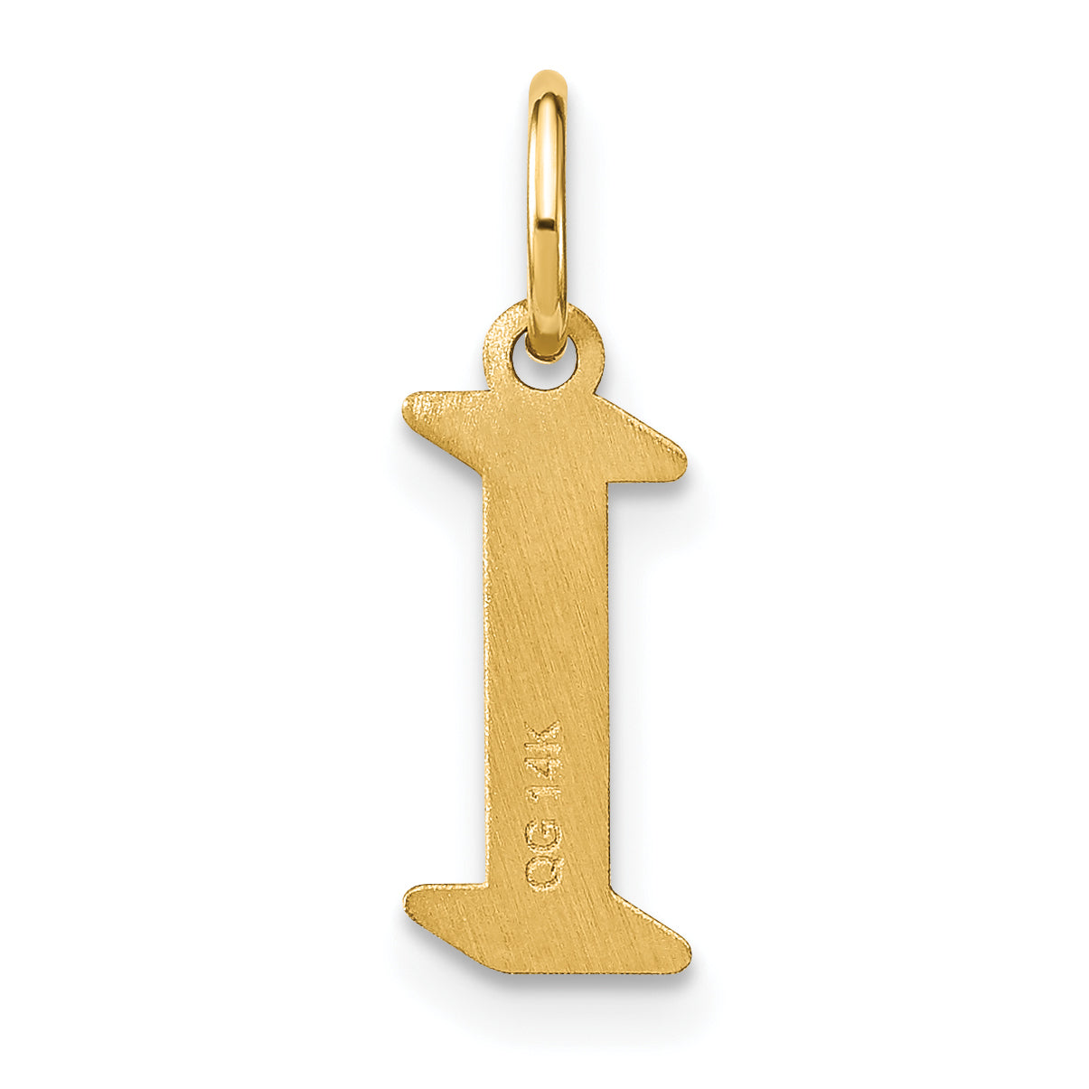 14K Gelbgold 14ky Buchstabe I Initiale Anhänger