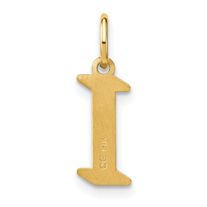 14K Gelbgold 14ky Buchstabe I Initiale Anhänger