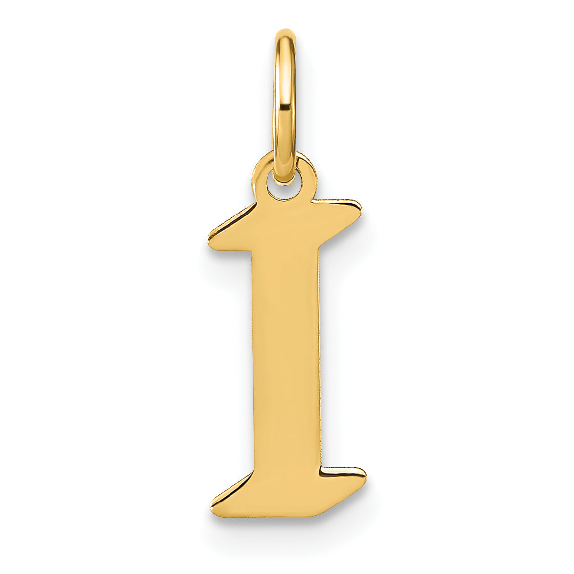 14K Gelbgold 14ky Buchstabe I Initiale Anhänger