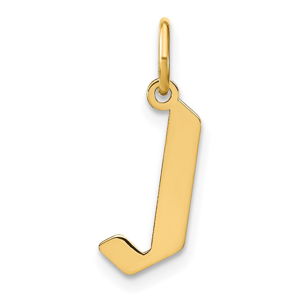 14K Gelbgold 14ky Buchstabe J Initiale Anhänger