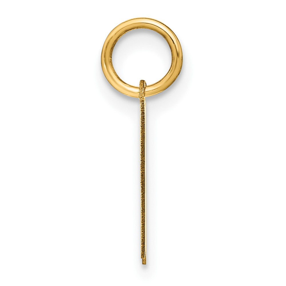 14K Gelbgold 14ky Buchstabe K Initiale Anhänger