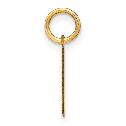14K Gelbgold 14ky Buchstabe K Initiale Anhänger
