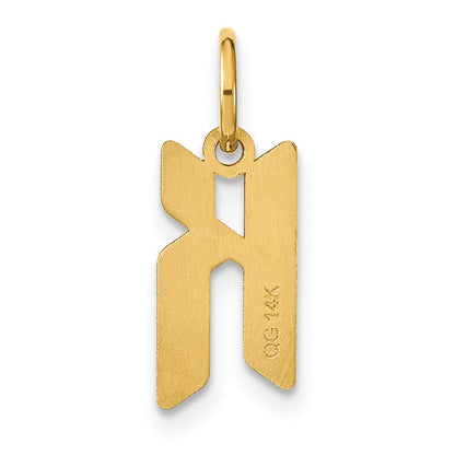 14K Gelbgold 14ky Buchstabe K Initiale Anhänger