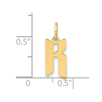14K Gelbgold 14ky Buchstabe K Initiale Anhänger