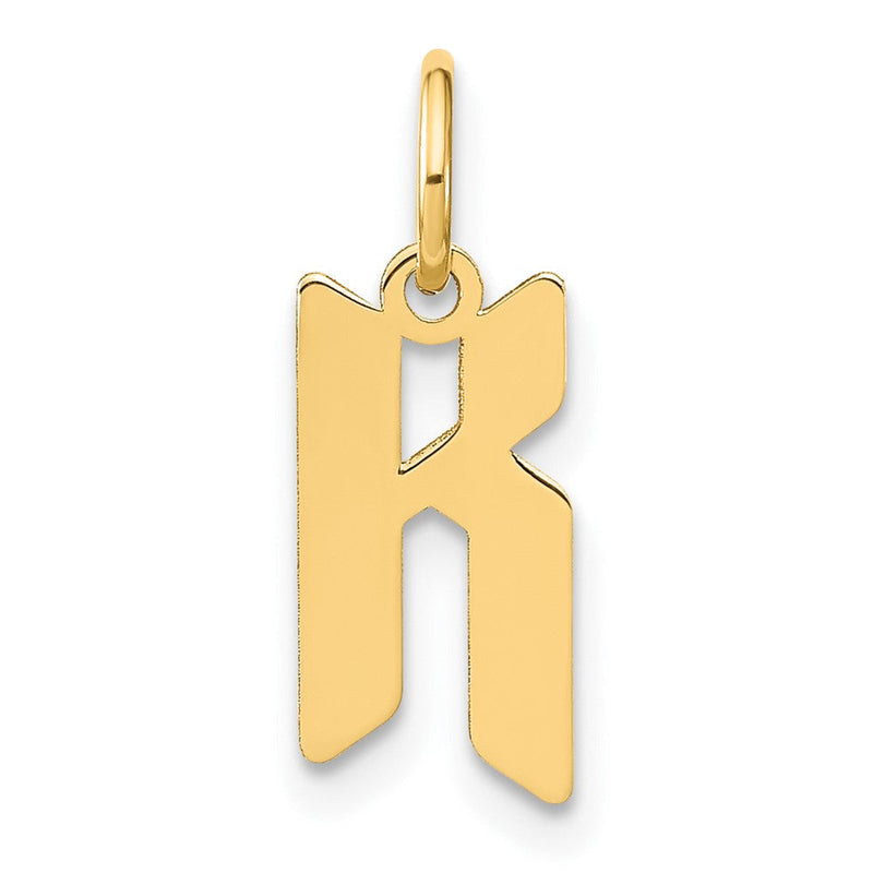 14K Gelbgold 14ky Buchstabe K Initiale Anhänger