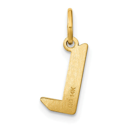 14K Gelbgold 14ky Buchstabe L Initiale Anhänger
