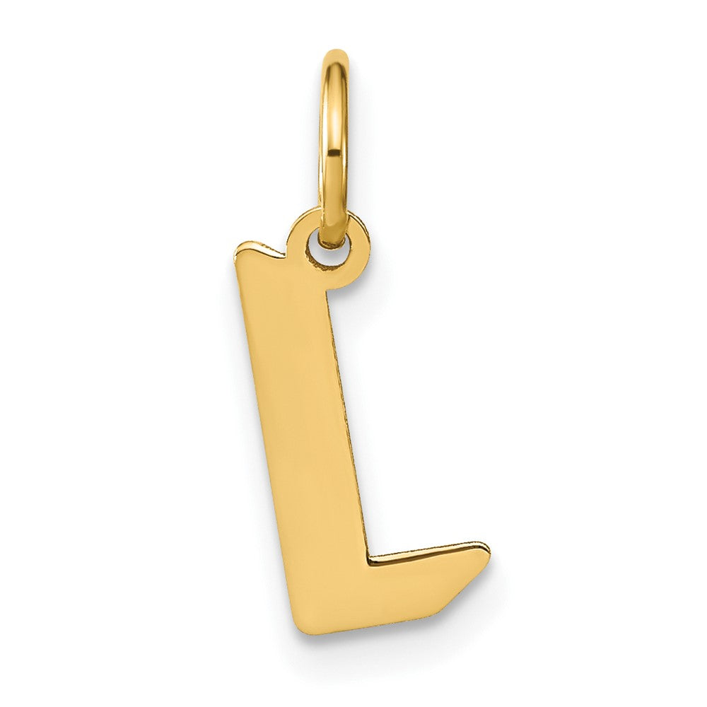 14K Gelbgold 14ky Buchstabe L Initiale Anhänger