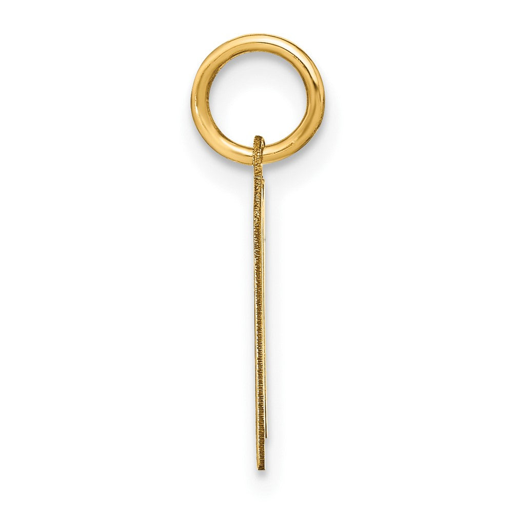 14K Gelbgold 14ky Buchstabe N Initiale Anhänger