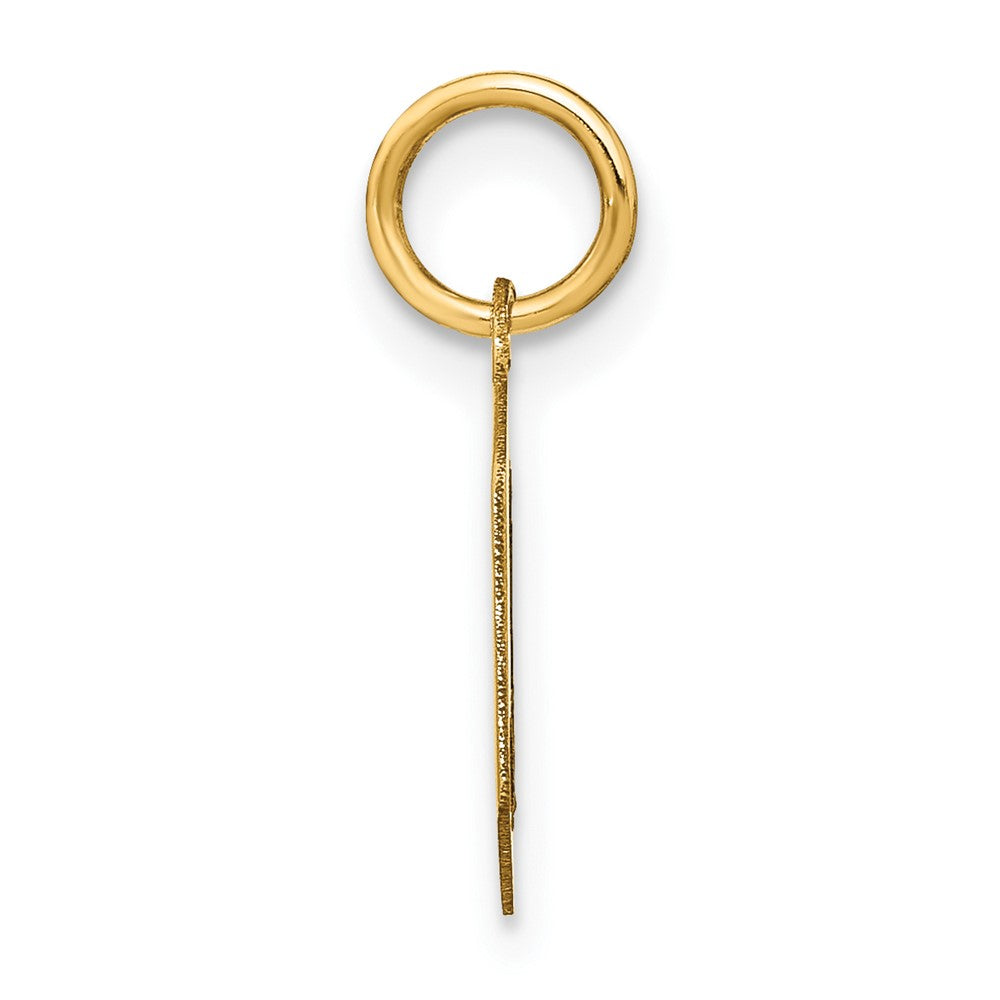14K Gelbgold 14ky Buchstabe O Initiale Anhänger