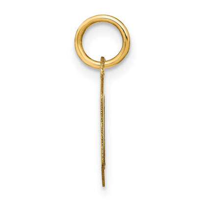 14K Gelbgold 14ky Buchstabe O Initiale Anhänger