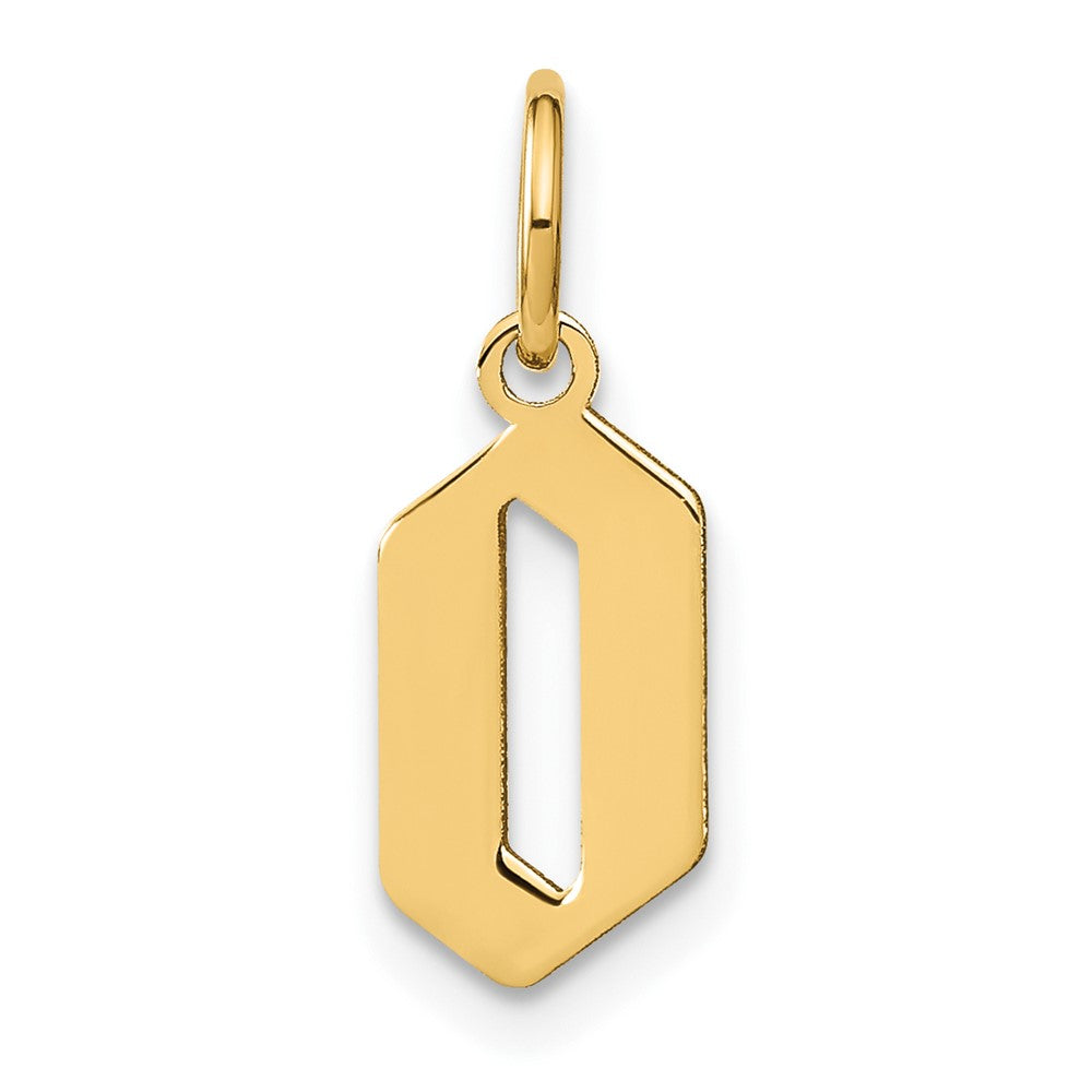 14K Gelbgold 14ky Buchstabe O Initiale Anhänger