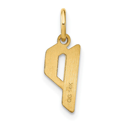 14K Gelbgold 14ky Buchstabe P Initiale Anhänger