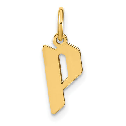 14K Gelbgold 14ky Buchstabe P Initiale Anhänger