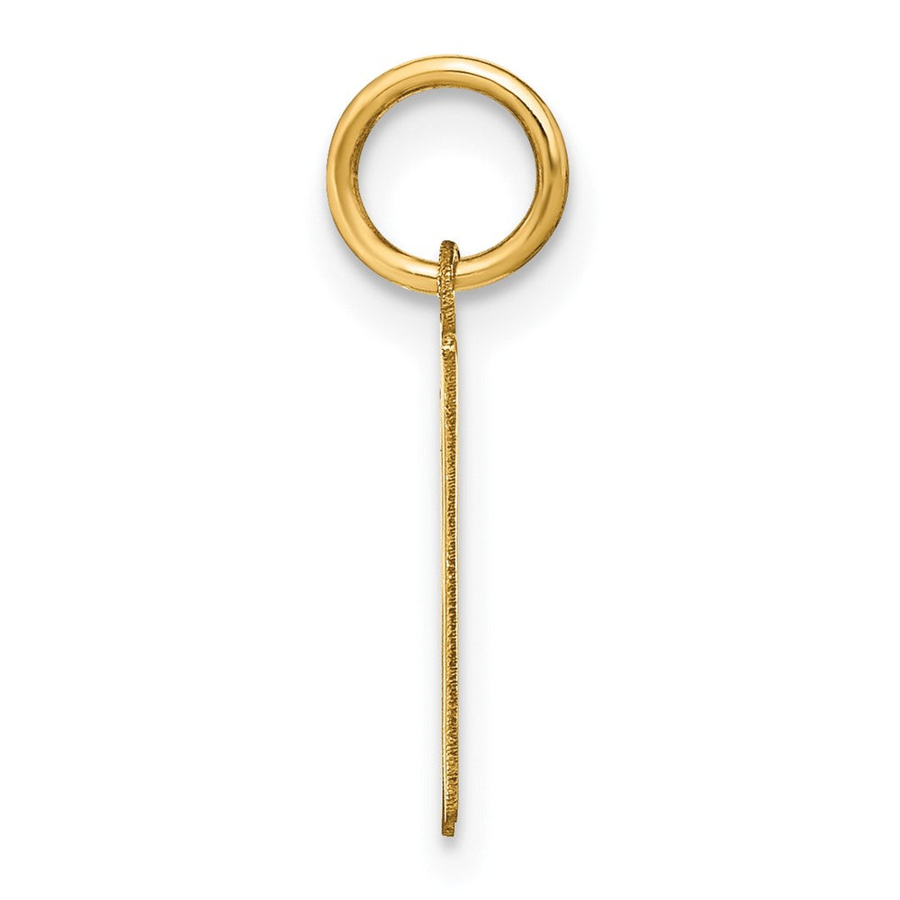 14K Gelbgold 14ky Buchstabe R Initiale Anhänger