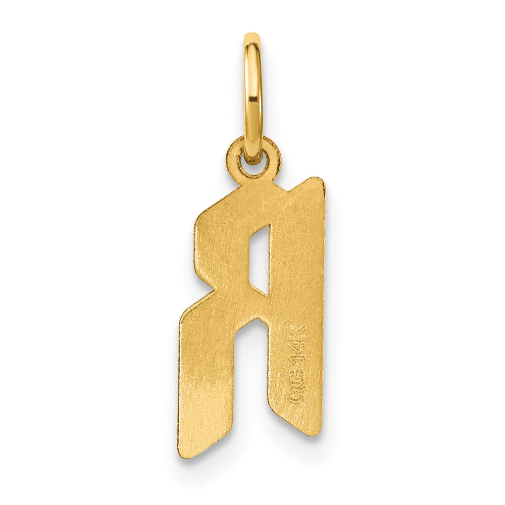 14K Gelbgold 14ky Buchstabe R Initiale Anhänger