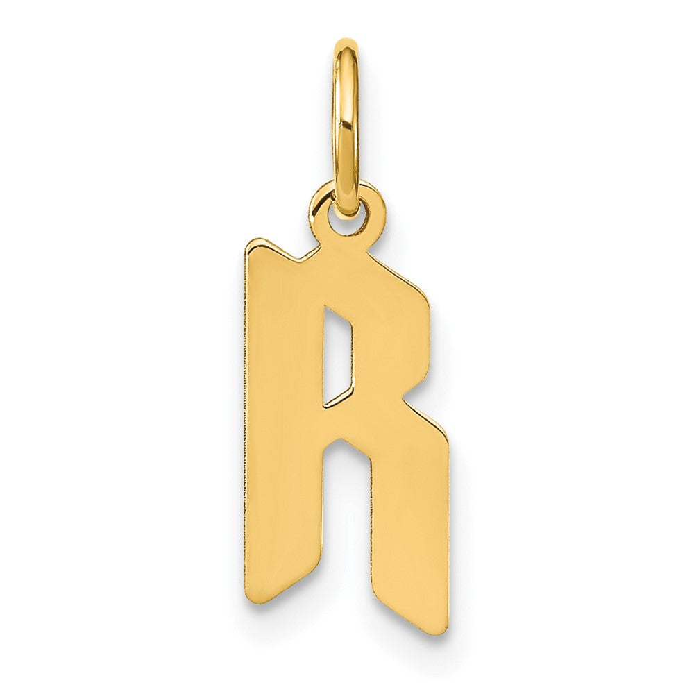 14K Gelbgold 14ky Buchstabe R Initiale Anhänger