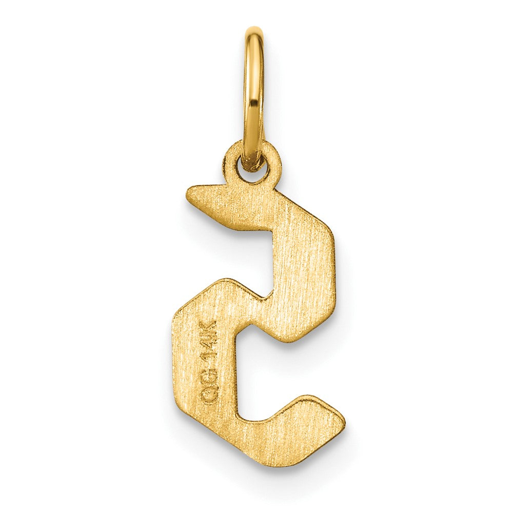 14K Gelbgold 14ky Buchstabe S Initiale Anhänger