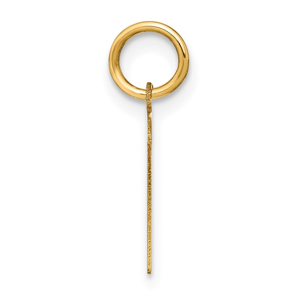 14K Gelbgold 14ky Buchstabe T Initiale Anhänger