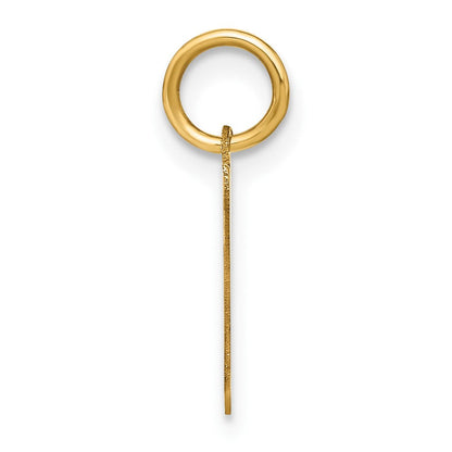 14K Gelbgold 14ky Buchstabe V Initiale Anhänger