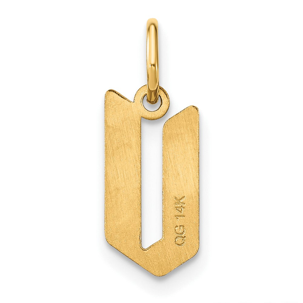 14K Gelbgold 14ky Buchstabe V Initiale Anhänger