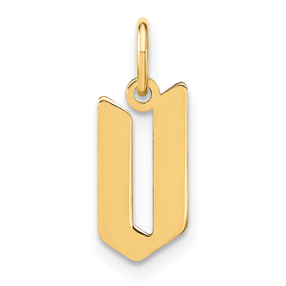 14K Gelbgold 14ky Buchstabe V Initiale Anhänger
