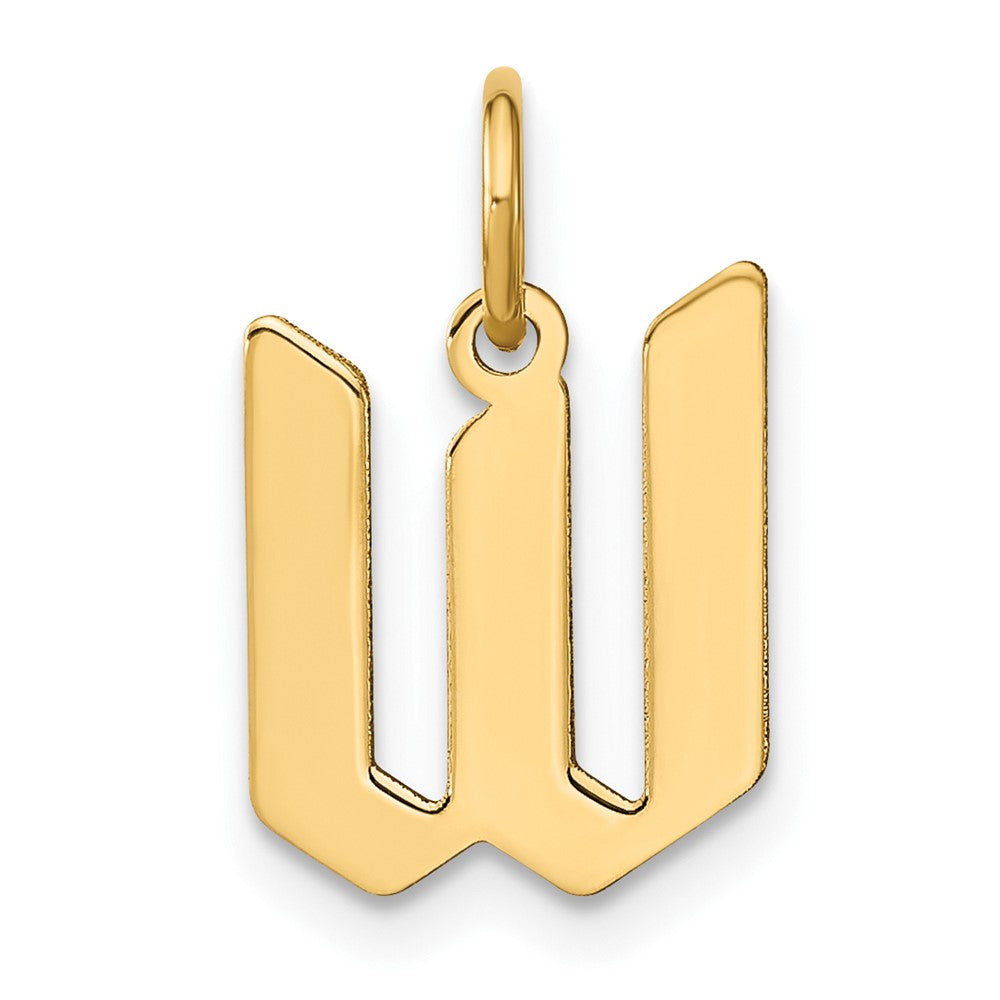 14K Gelbgold 14ky Buchstabe W Initiale Anhänger