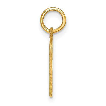 14K Gelbgold 14ky Buchstabe A Initiale Anhänger