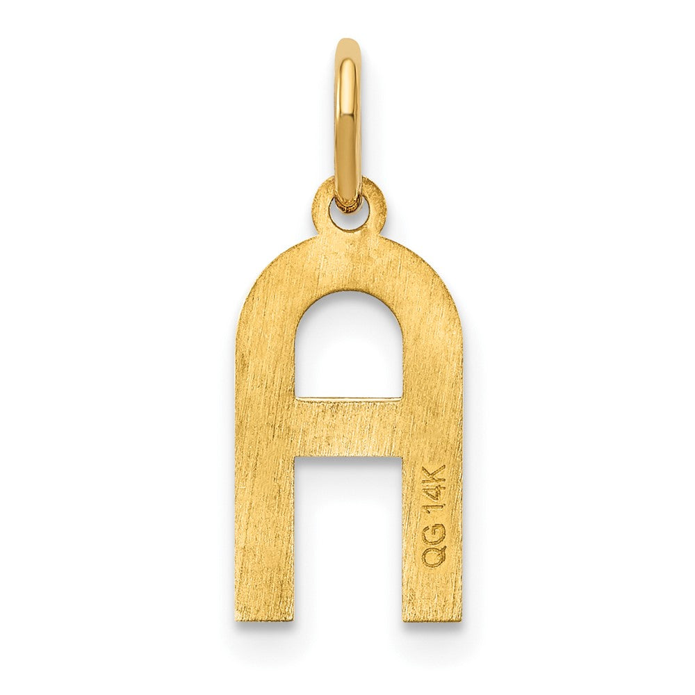 14K Gelbgold 14ky Buchstabe A Initiale Anhänger