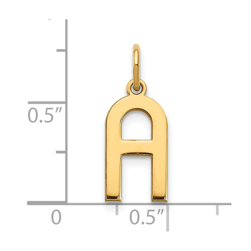 14K Gelbgold 14ky Buchstabe A Initiale Anhänger