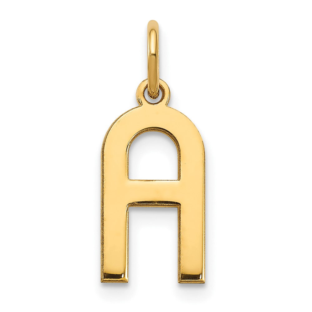 14K Gelbgold 14ky Buchstabe A Initiale Anhänger