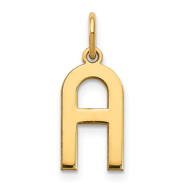 14K Gelbgold 14ky Buchstabe A Initiale Anhänger