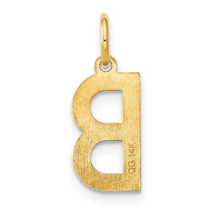 14K Gelbgold 14ky Buchstabe B Initiale Anhänger