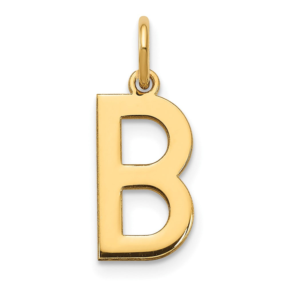 14K Gelbgold 14ky Buchstabe B Initiale Anhänger