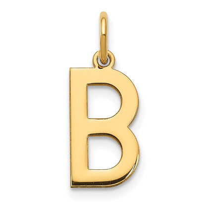 14K Gelbgold 14ky Buchstabe B Initiale Anhänger