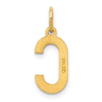 14K Gelbgold 14ky Buchstabe C Initiale Anhänger