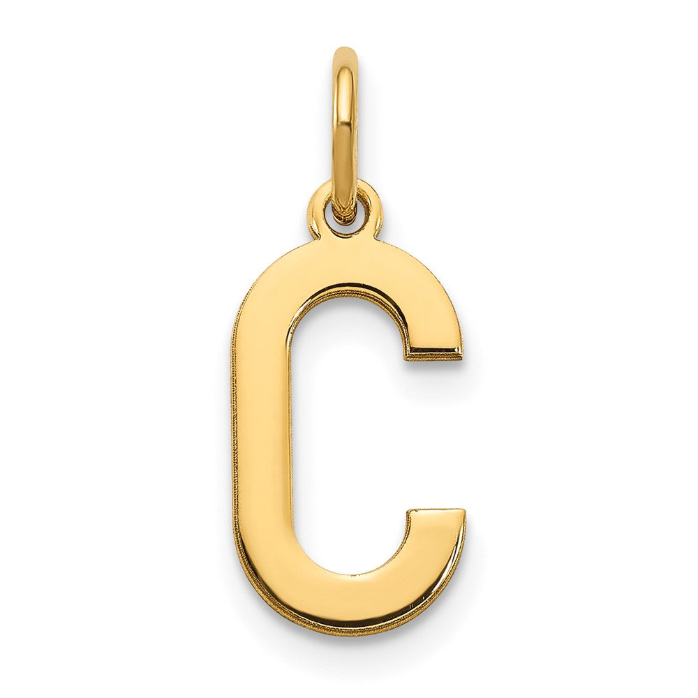 14K Gelbgold 14ky Buchstabe C Initiale Anhänger