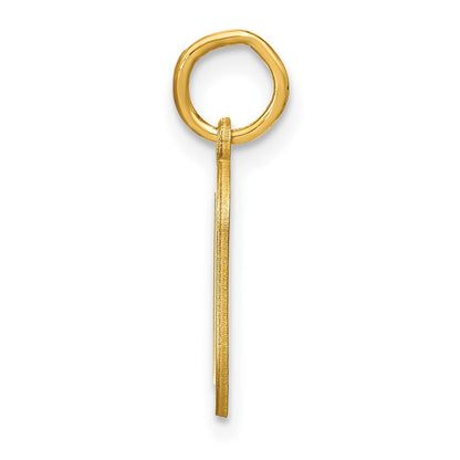14K Gelbgold 14ky Buchstabe D Initiale Anhänger