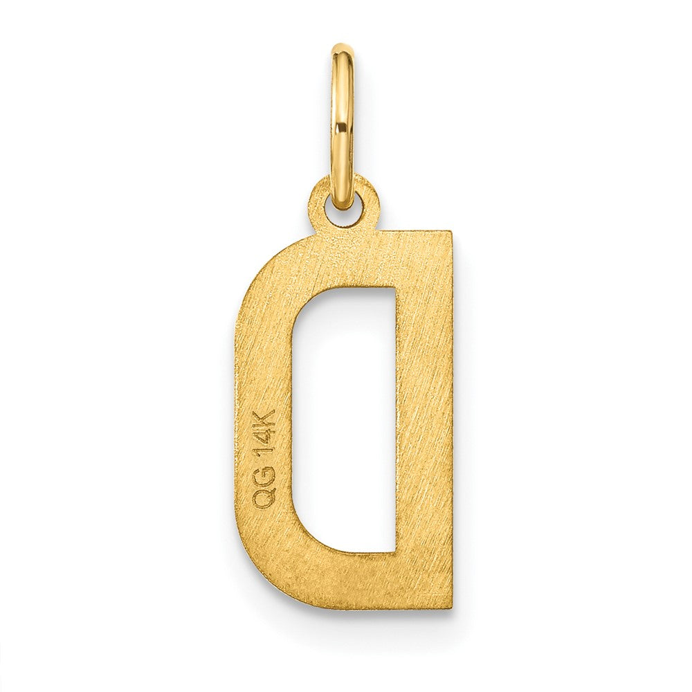 14K Gelbgold 14ky Buchstabe D Initiale Anhänger