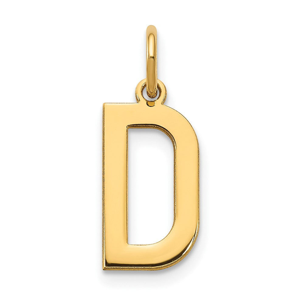 14K Gelbgold 14ky Buchstabe D Initiale Anhänger