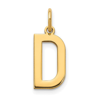 14K Gelbgold 14ky Buchstabe D Initiale Anhänger