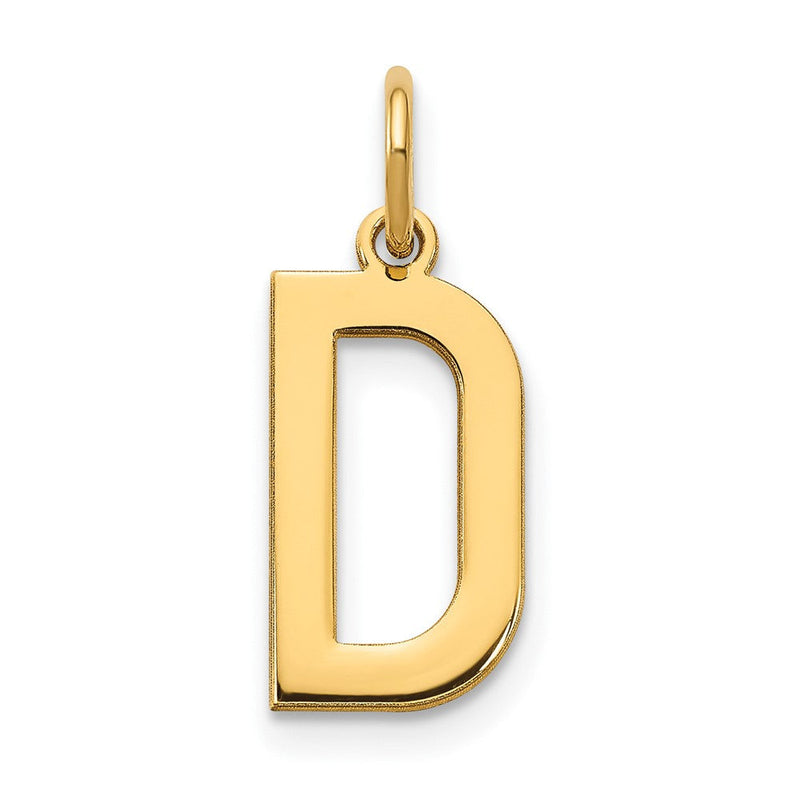 14K Gelbgold 14ky Buchstabe D Initiale Anhänger