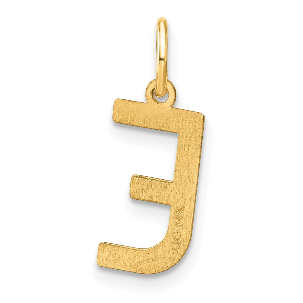 14K Gelbgold 14ky Buchstabe E Initiale Anhänger