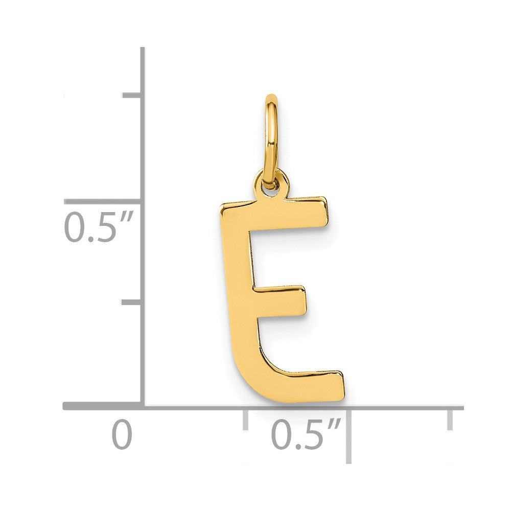 14K Gelbgold 14ky Buchstabe E Initiale Anhänger